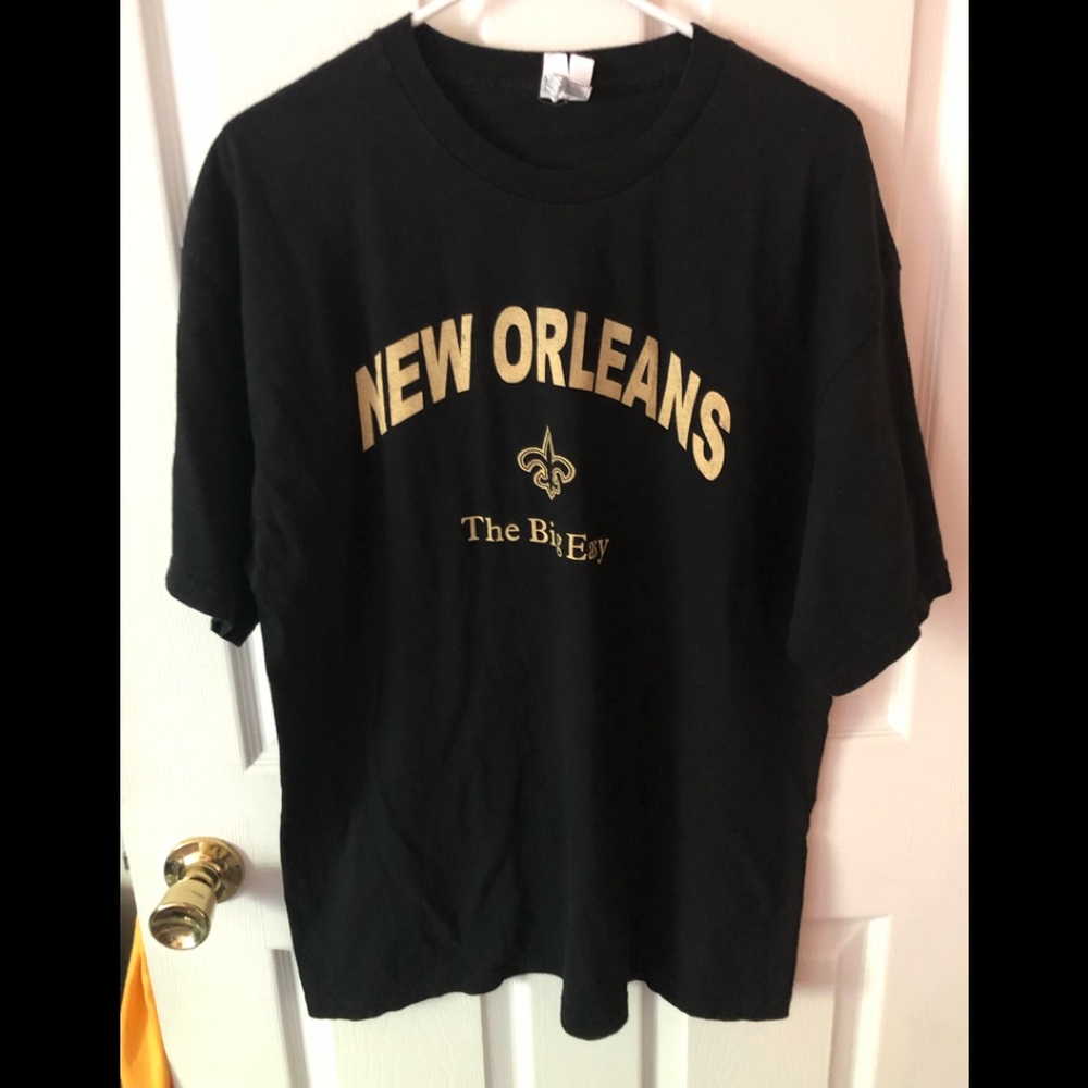 New Orleans, The Big Easy T-Shirt, Black/Gold, Men’s Size L